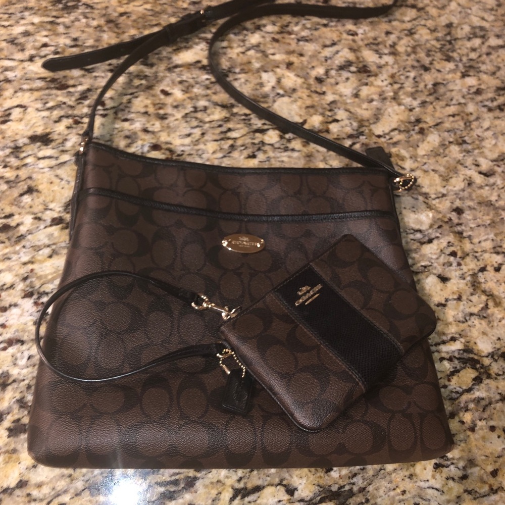 COACH, cross-body with matching wristlet! 🥰